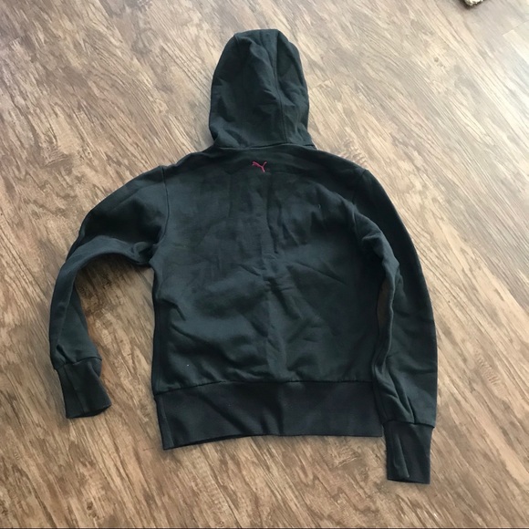 Puma black hoodie with magenta accents size sm - Picture 2 of 4